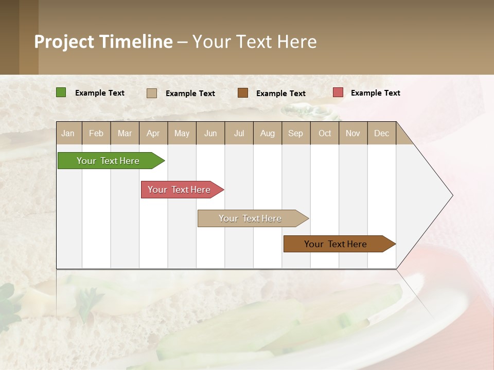 A White Plate Topped With A Sandwich On Top Of A Table PowerPoint Template
