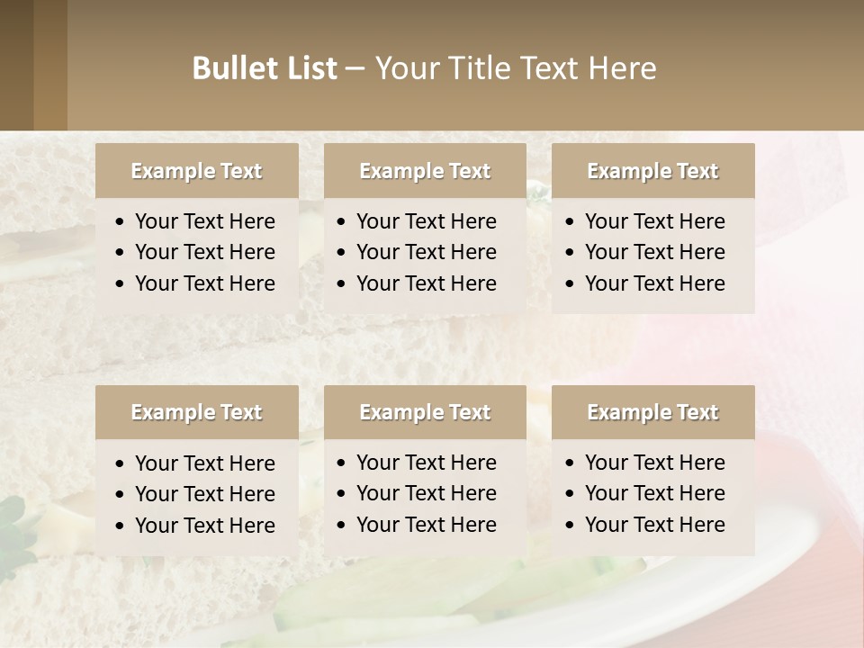 A White Plate Topped With A Sandwich On Top Of A Table PowerPoint Template