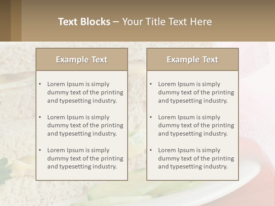 A White Plate Topped With A Sandwich On Top Of A Table PowerPoint Template