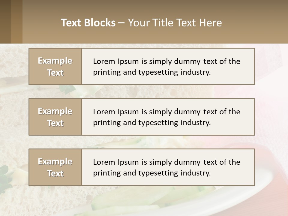 A White Plate Topped With A Sandwich On Top Of A Table PowerPoint Template