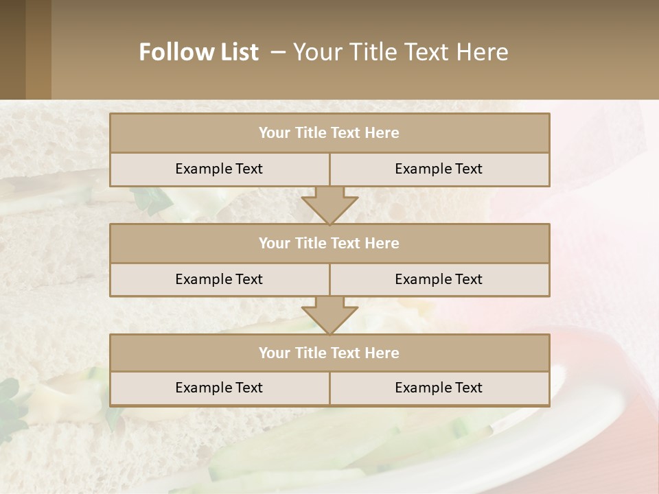 A White Plate Topped With A Sandwich On Top Of A Table PowerPoint Template
