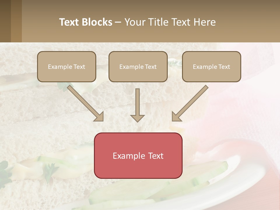 A White Plate Topped With A Sandwich On Top Of A Table PowerPoint Template