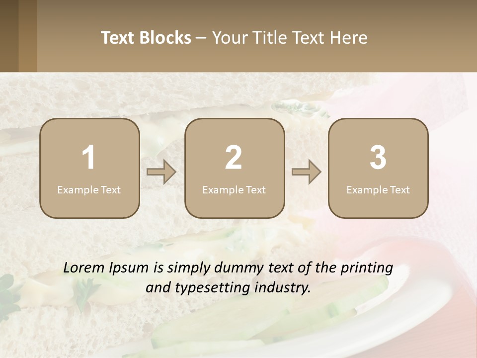 A White Plate Topped With A Sandwich On Top Of A Table PowerPoint Template