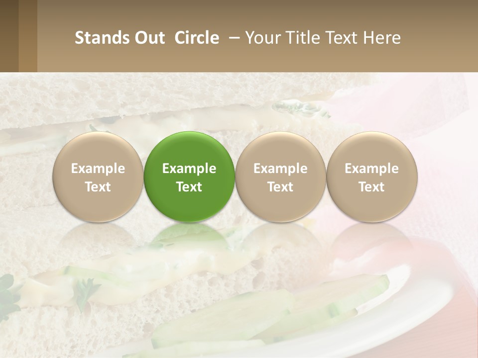 A White Plate Topped With A Sandwich On Top Of A Table PowerPoint Template