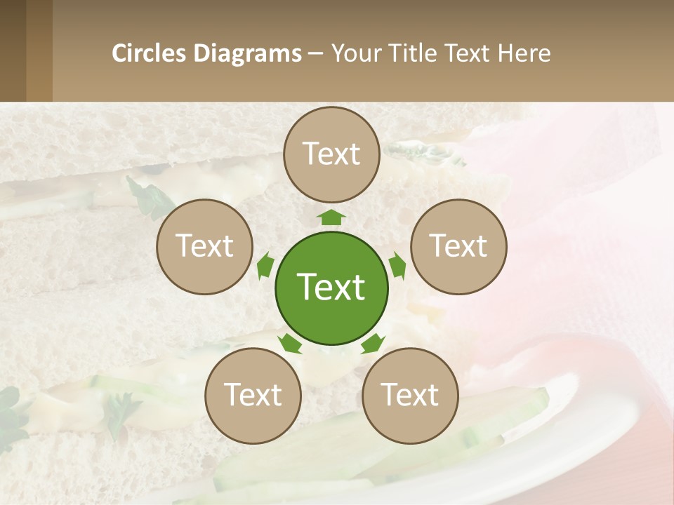 A White Plate Topped With A Sandwich On Top Of A Table PowerPoint Template