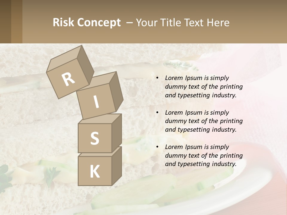 A White Plate Topped With A Sandwich On Top Of A Table PowerPoint Template