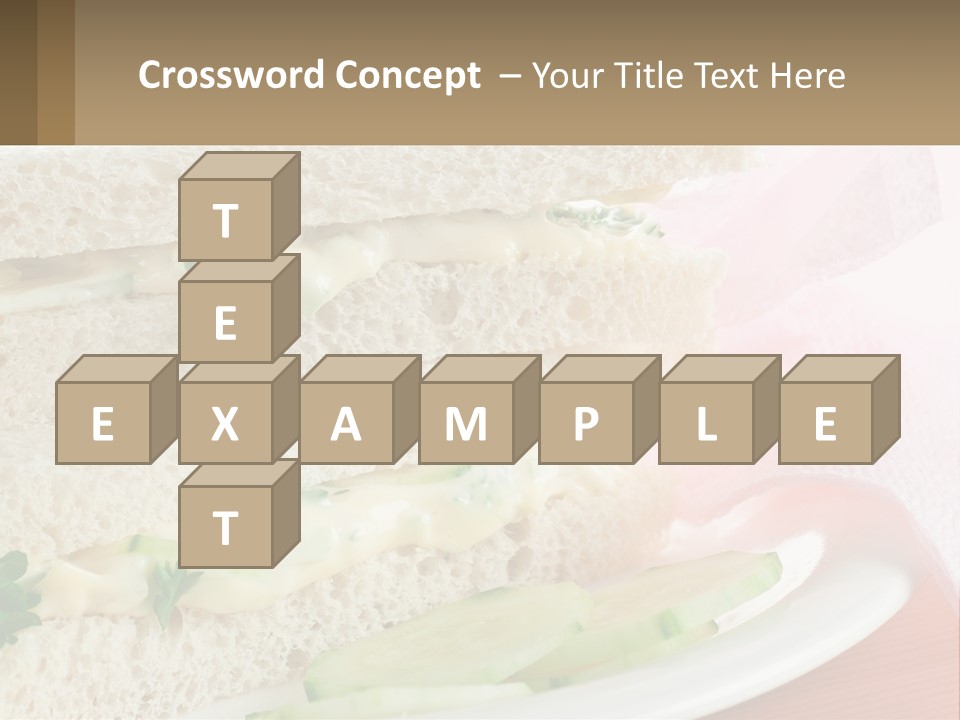 A White Plate Topped With A Sandwich On Top Of A Table PowerPoint Template