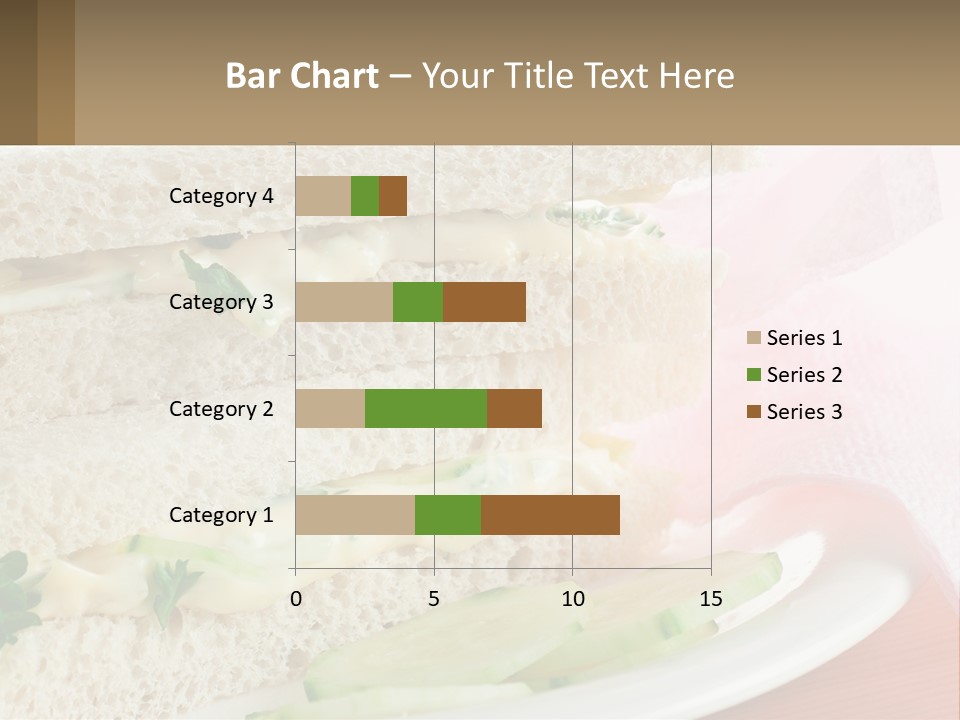 A White Plate Topped With A Sandwich On Top Of A Table PowerPoint Template