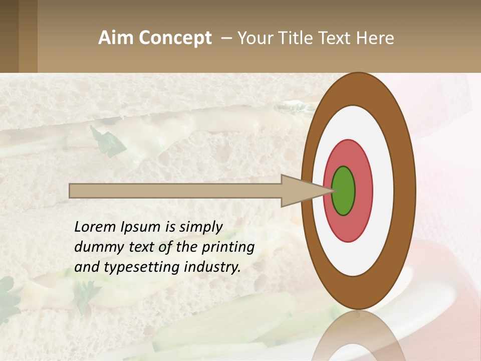 A White Plate Topped With A Sandwich On Top Of A Table PowerPoint Template