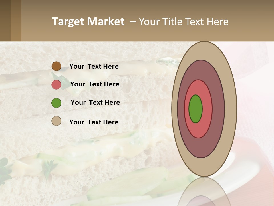 A White Plate Topped With A Sandwich On Top Of A Table PowerPoint Template