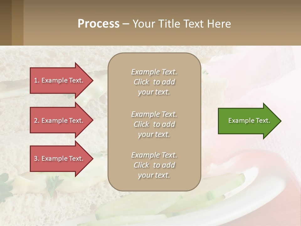 A White Plate Topped With A Sandwich On Top Of A Table PowerPoint Template