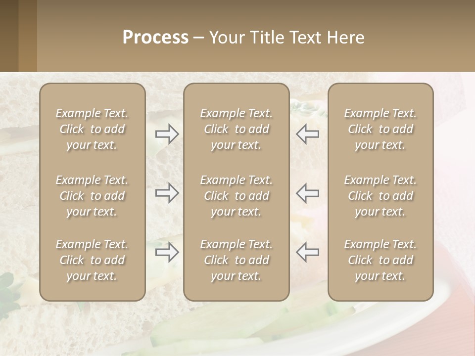A White Plate Topped With A Sandwich On Top Of A Table PowerPoint Template