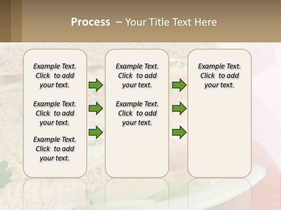 A White Plate Topped With A Sandwich On Top Of A Table PowerPoint Template