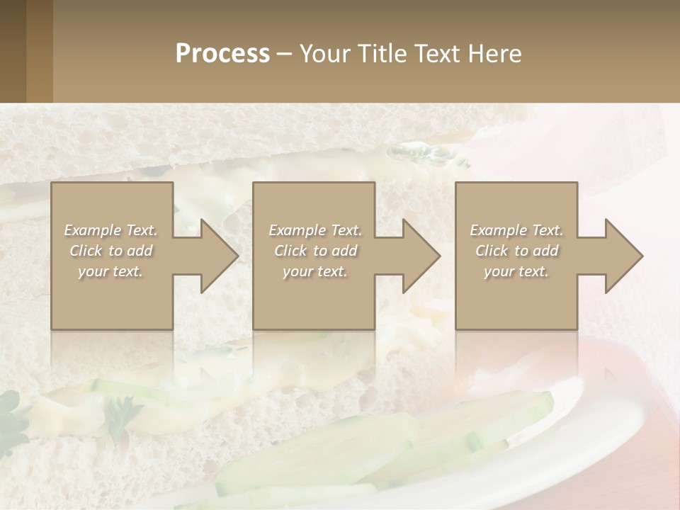 A White Plate Topped With A Sandwich On Top Of A Table PowerPoint Template