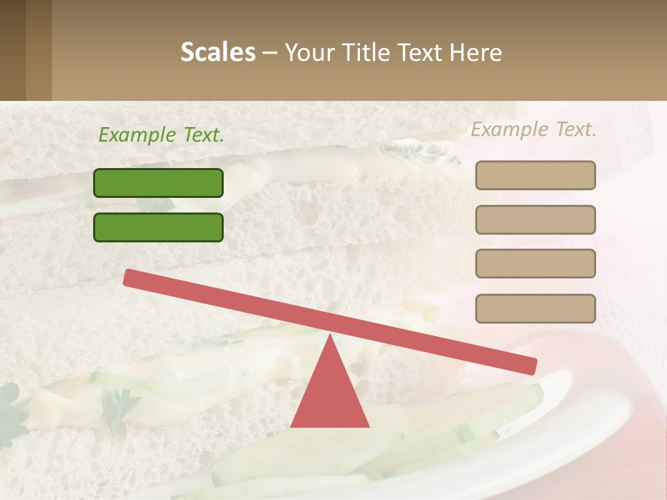 A White Plate Topped With A Sandwich On Top Of A Table PowerPoint Template