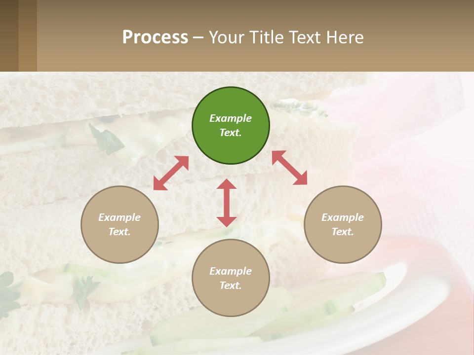 A White Plate Topped With A Sandwich On Top Of A Table PowerPoint Template