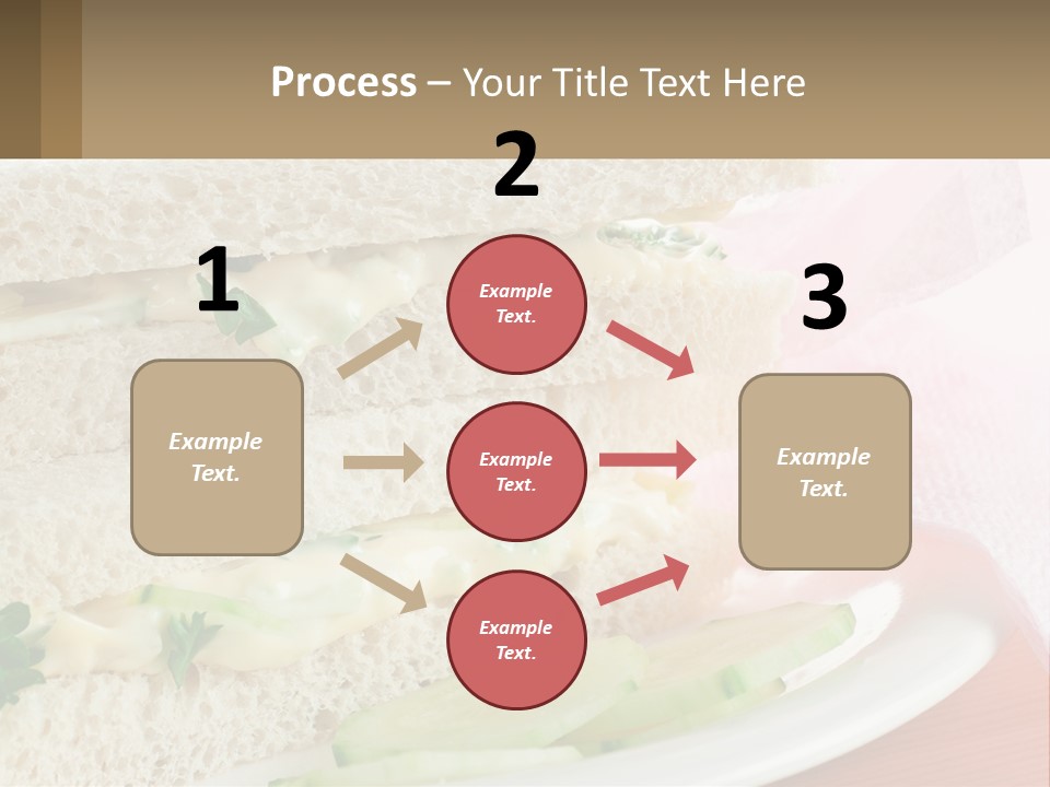 A White Plate Topped With A Sandwich On Top Of A Table PowerPoint Template