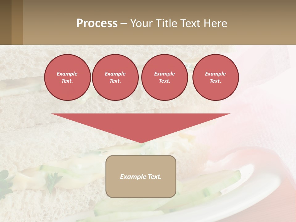 A White Plate Topped With A Sandwich On Top Of A Table PowerPoint Template