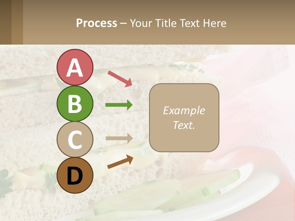 A White Plate Topped With A Sandwich On Top Of A Table PowerPoint Template