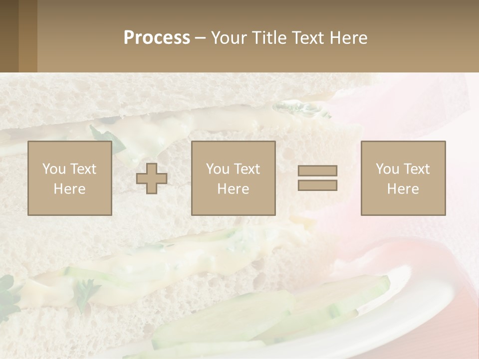 A White Plate Topped With A Sandwich On Top Of A Table PowerPoint Template