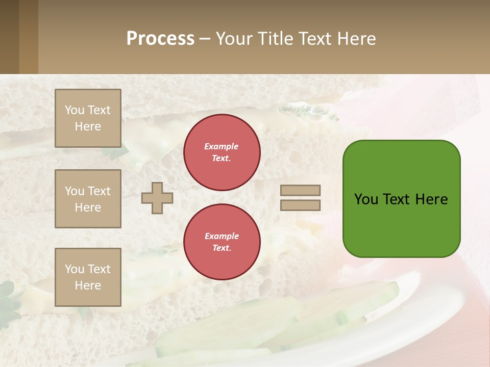 A White Plate Topped With A Sandwich On Top Of A Table PowerPoint Template