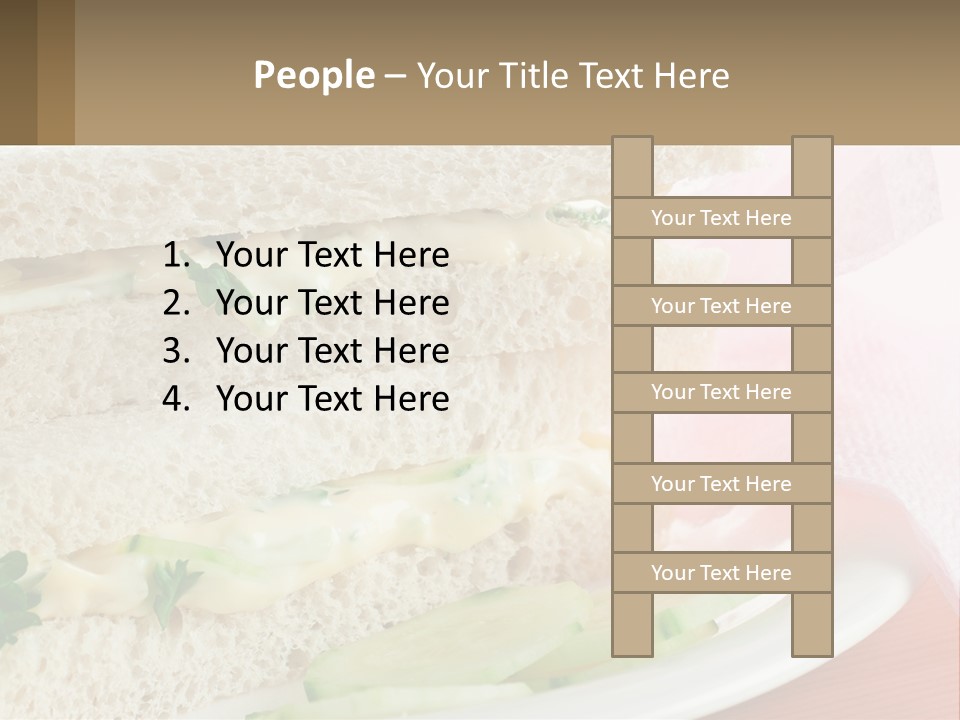A White Plate Topped With A Sandwich On Top Of A Table PowerPoint Template