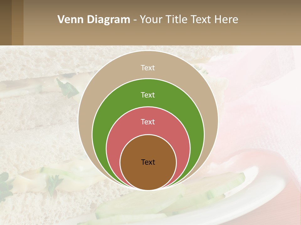 A White Plate Topped With A Sandwich On Top Of A Table PowerPoint Template