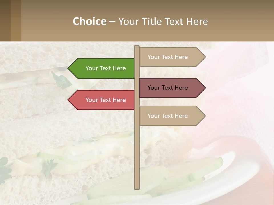 A White Plate Topped With A Sandwich On Top Of A Table PowerPoint Template