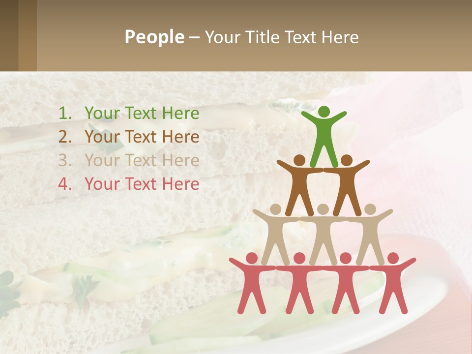 A White Plate Topped With A Sandwich On Top Of A Table PowerPoint Template
