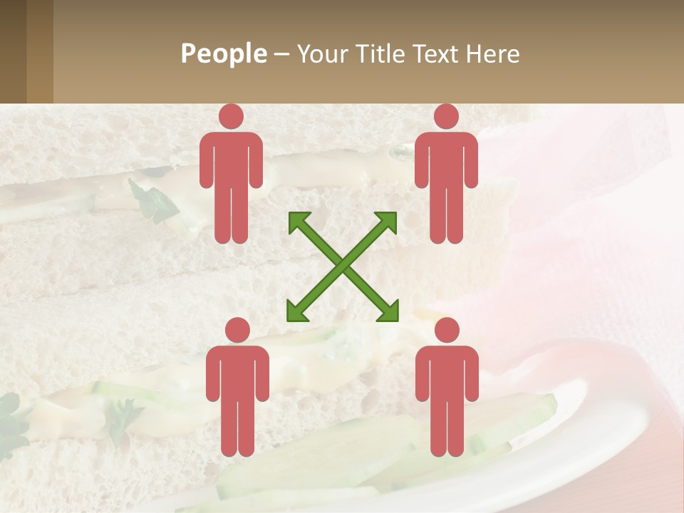 A White Plate Topped With A Sandwich On Top Of A Table PowerPoint Template