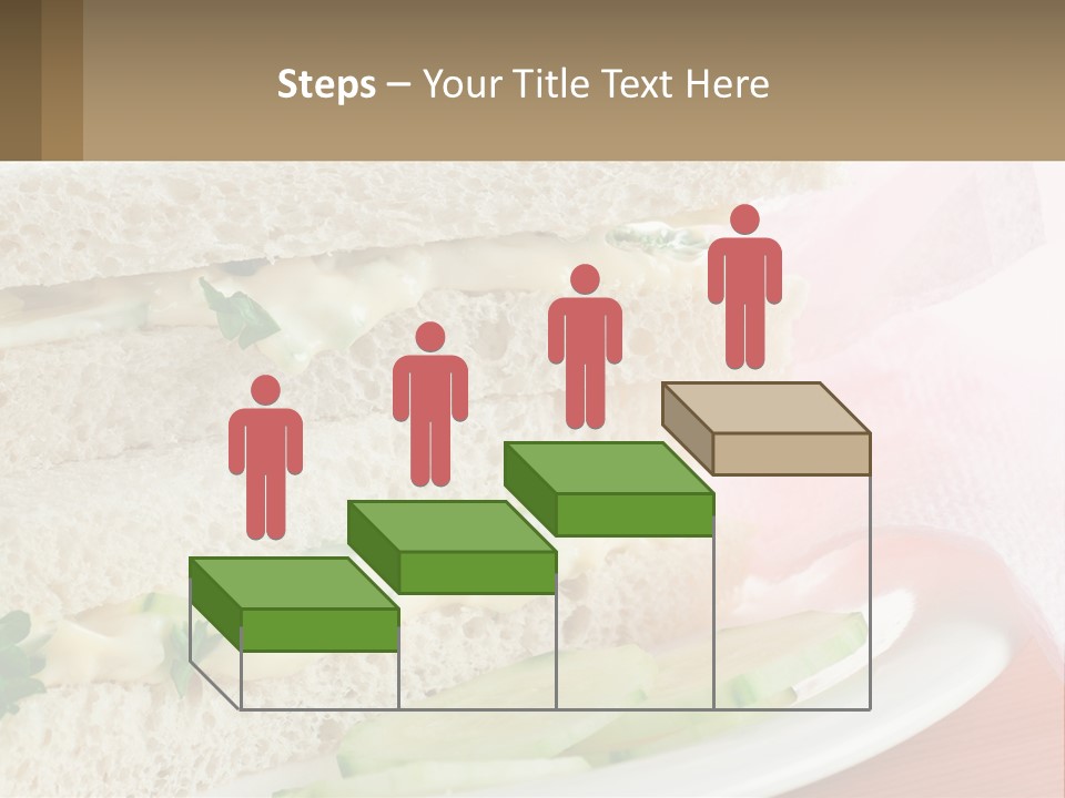 A White Plate Topped With A Sandwich On Top Of A Table PowerPoint Template