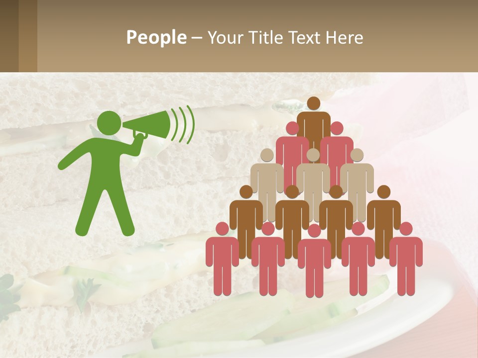 A White Plate Topped With A Sandwich On Top Of A Table PowerPoint Template
