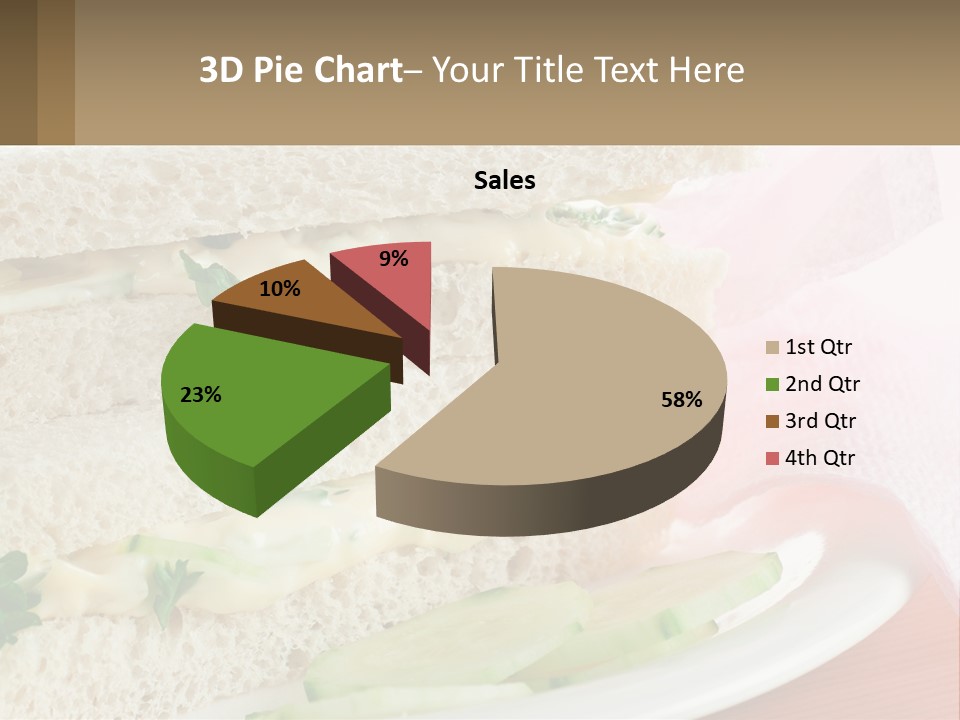 A White Plate Topped With A Sandwich On Top Of A Table PowerPoint Template