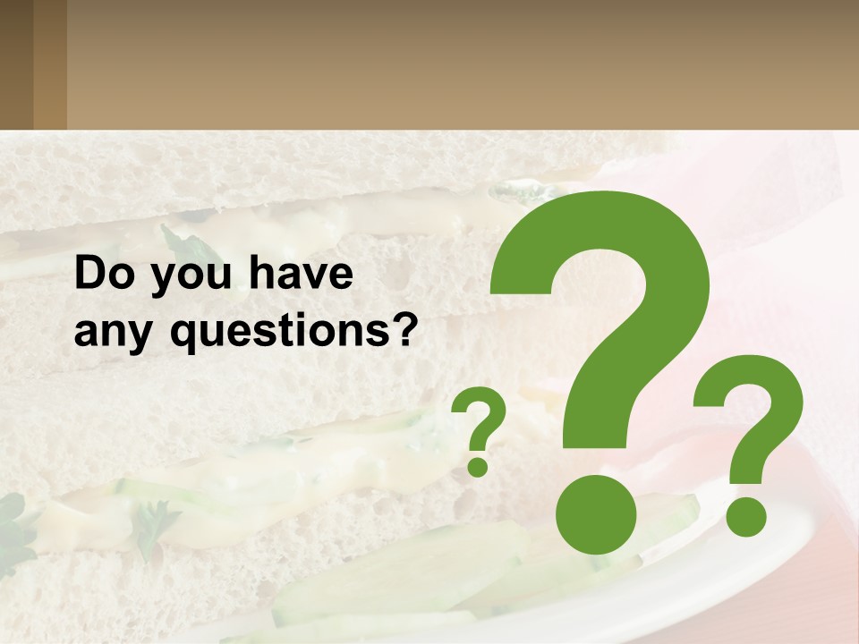 A White Plate Topped With A Sandwich On Top Of A Table PowerPoint Template
