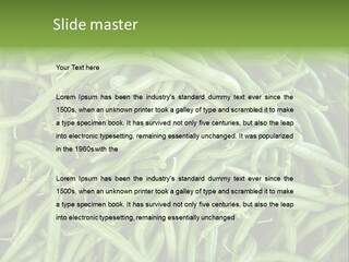 A Pile Of Green Beans Powerpoint Template PowerPoint Template