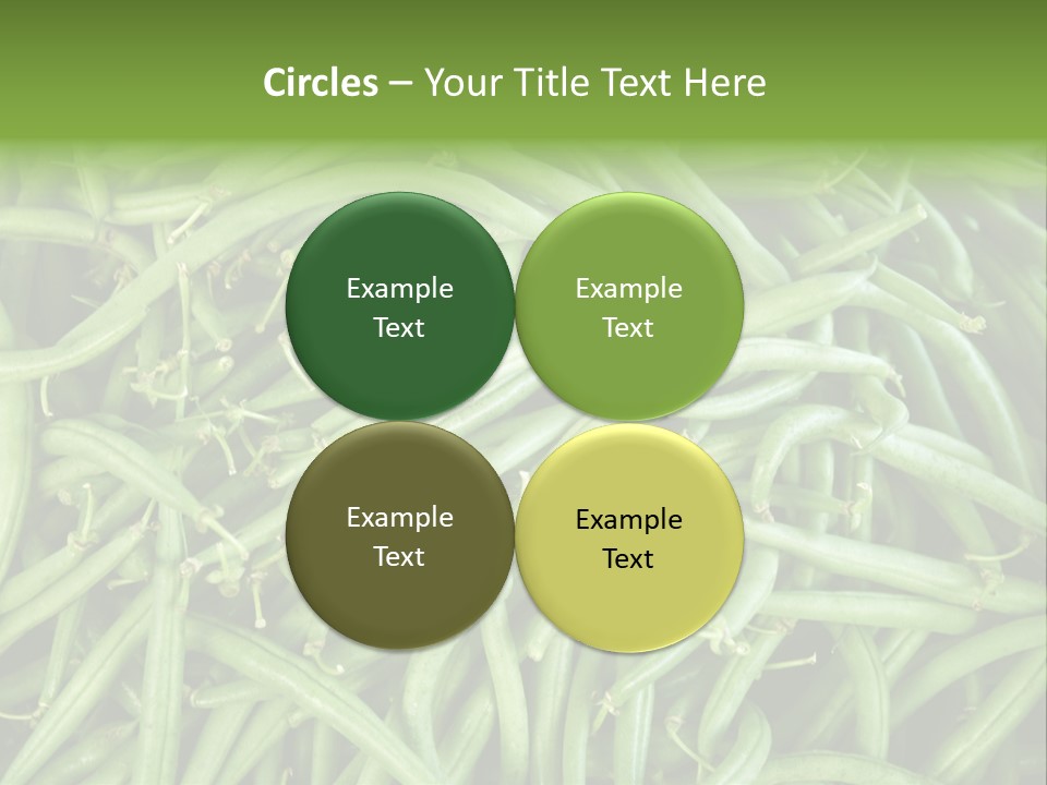 A Pile Of Green Beans Powerpoint Template PowerPoint Template