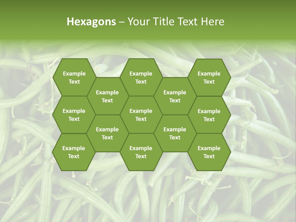 A Pile Of Green Beans Powerpoint Template PowerPoint Template