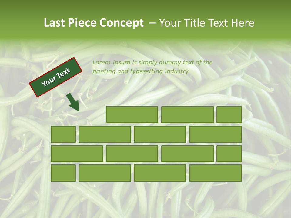 A Pile Of Green Beans Powerpoint Template PowerPoint Template
