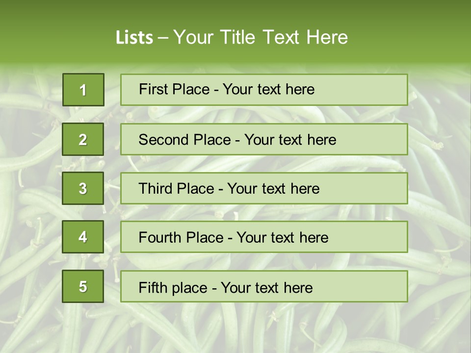 A Pile Of Green Beans Powerpoint Template PowerPoint Template