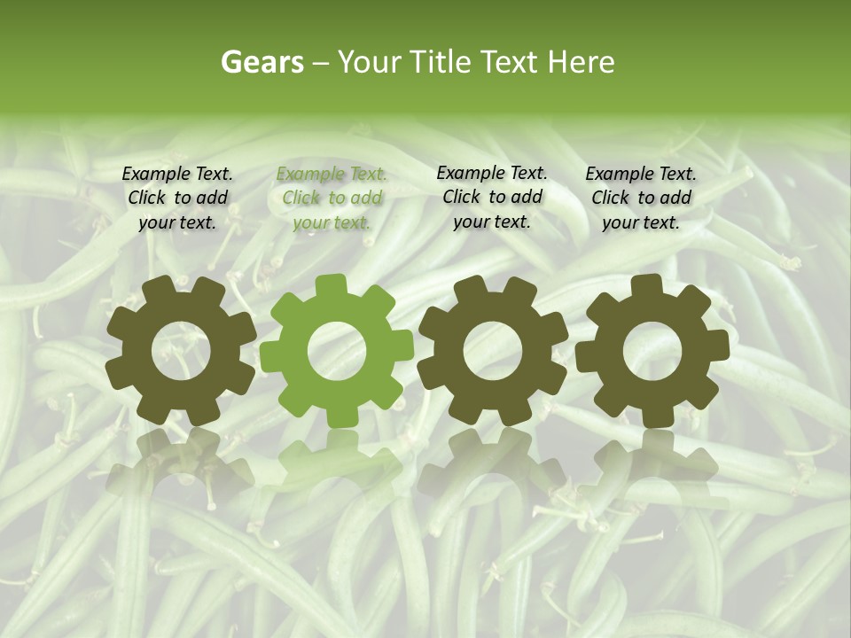 A Pile Of Green Beans Powerpoint Template PowerPoint Template