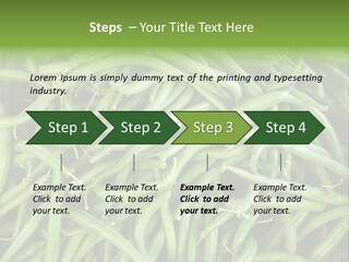 A Pile Of Green Beans Powerpoint Template PowerPoint Template