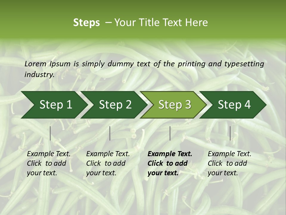 A Pile Of Green Beans Powerpoint Template PowerPoint Template