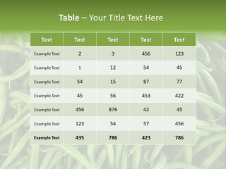 A Pile Of Green Beans Powerpoint Template PowerPoint Template
