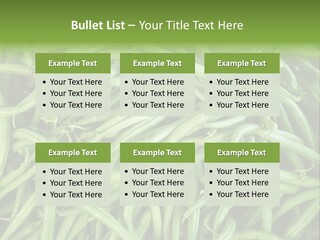 A Pile Of Green Beans Powerpoint Template PowerPoint Template