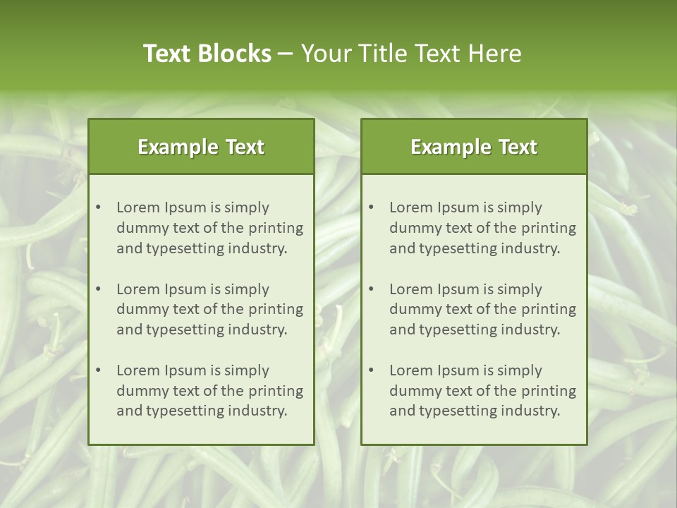 A Pile Of Green Beans Powerpoint Template PowerPoint Template