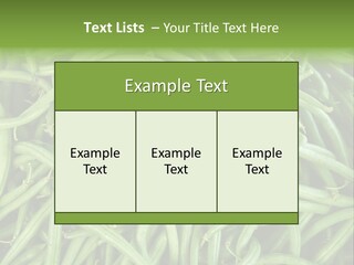 A Pile Of Green Beans Powerpoint Template PowerPoint Template