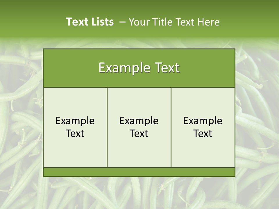 A Pile Of Green Beans Powerpoint Template PowerPoint Template