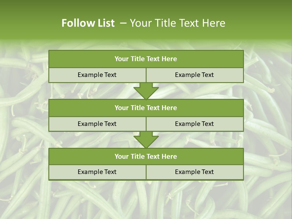 A Pile Of Green Beans Powerpoint Template PowerPoint Template