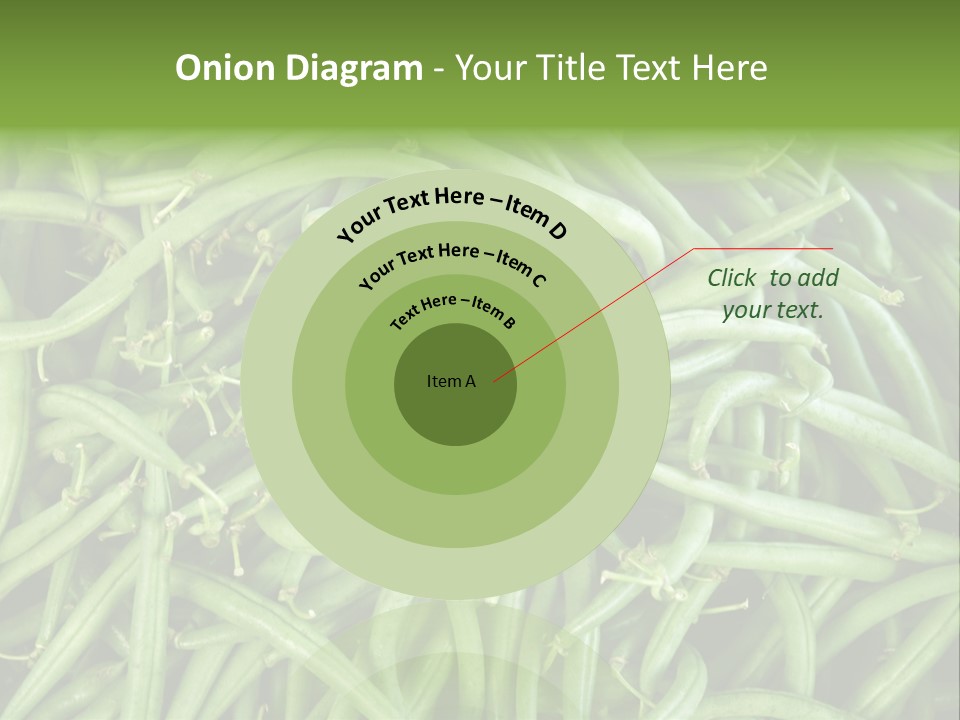 A Pile Of Green Beans Powerpoint Template PowerPoint Template