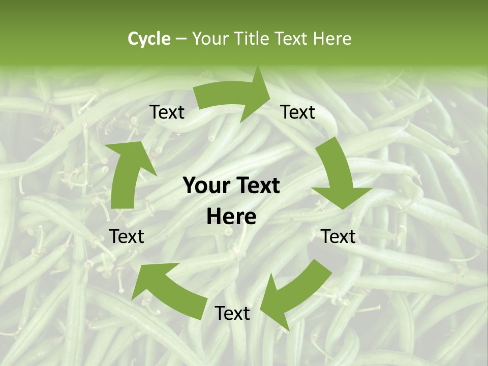 A Pile Of Green Beans Powerpoint Template PowerPoint Template